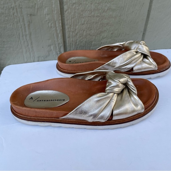 Anthropologie slippers Golden Strap Women's size 36 Made in Spain,Summery,Beach - Picture 3 of 14